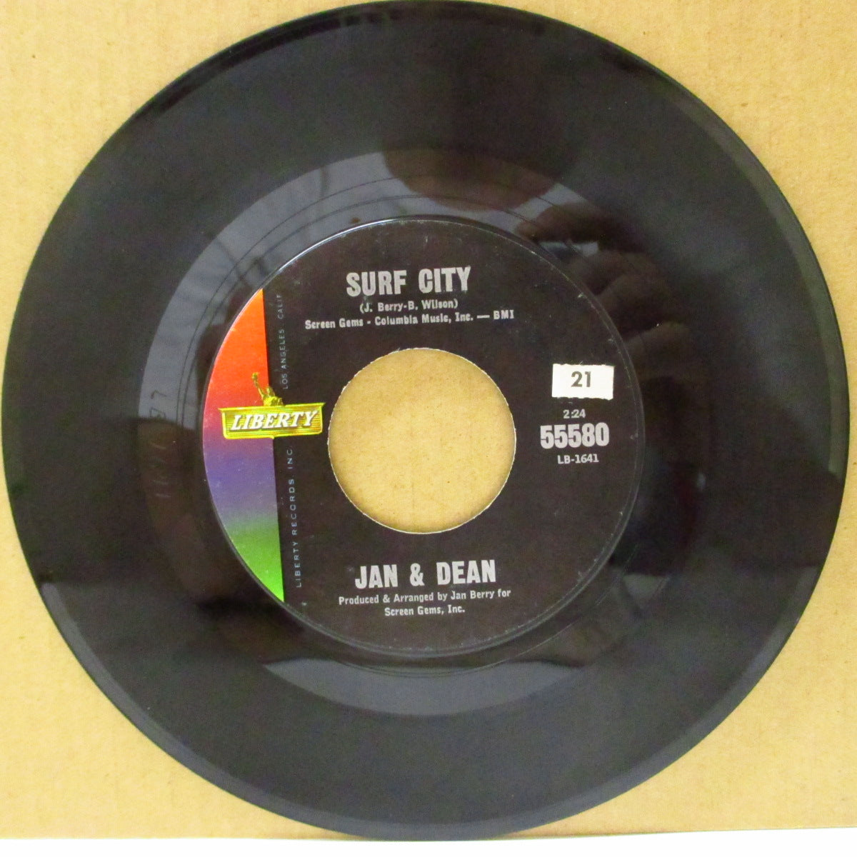 JAN & DEAN (ジャン＆ディーン)  - Surf City (US '63 オリジナル 7インチ)ブライアン・ウィルソン共作サーフポップ・クラシック！