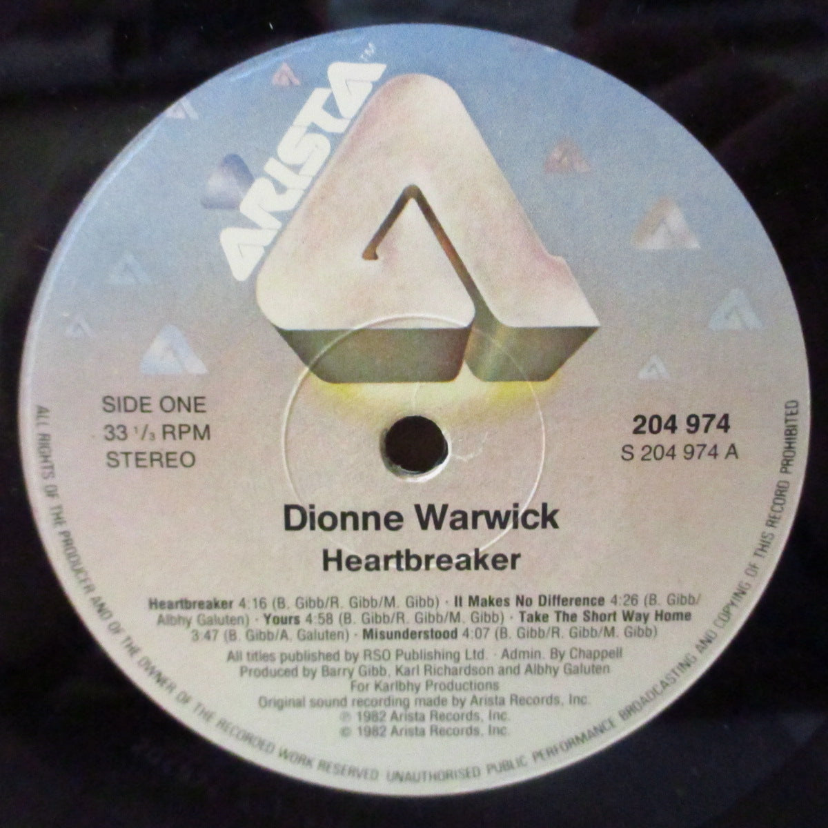 DIONNE WARWICK (DIONNE WARWICKE) (ディオンヌ・ワーウイック)  - Heartbreaker (EU-UK '82 オリジナル・ステレオ LP)名作。美品