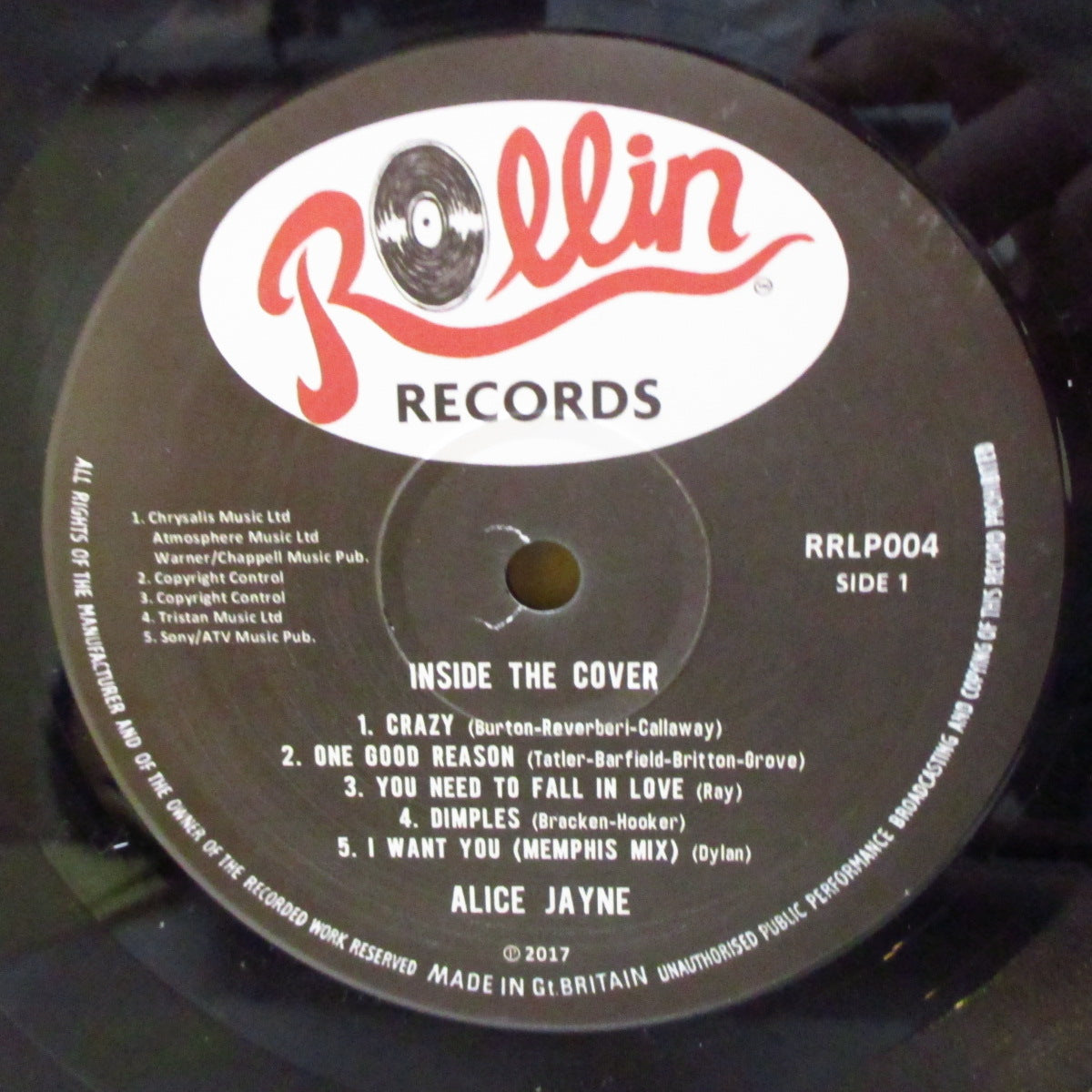 ALICE JAYNE (アリス・ジェイン)  - Inside The Cover (UK オリジナル「黒盤」 LP/両面コーティングジャケ) '17年1stアルバム