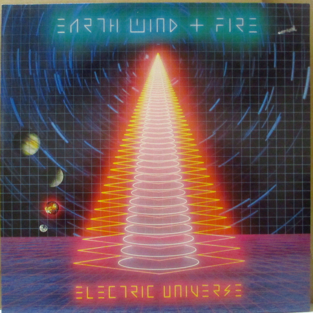 EARTH, WIND & FIRE (アース・ウィンド・アンド・ファイアー)  - Electric Universe (UK '83 オリジナル・ステレオLP+インナー/見開きジャケ)エレクトロ・サウンドを導入名作！