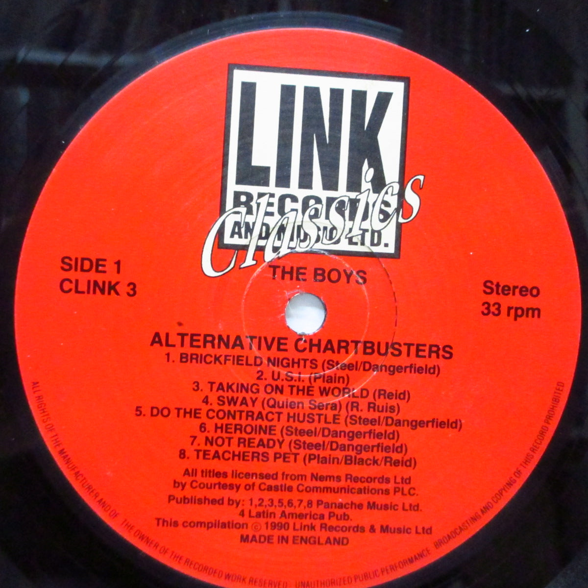 BOYS, THE (ザ・ボーイズ)  - Alternative Chartbusters (UK '90年再発「黒盤」LP/CLINK 3 ) '78年セカンド＋ボーナス2曲！
