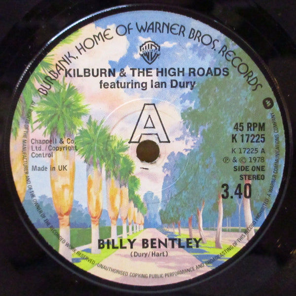 KILBURN ＆ THE HIGH ROADS Feat. IAN DURY (キルバーン&ザ・ハイ・ローズ - イアン・デューリー)  - Billy Bentley (UK オリジナル 7インチ)