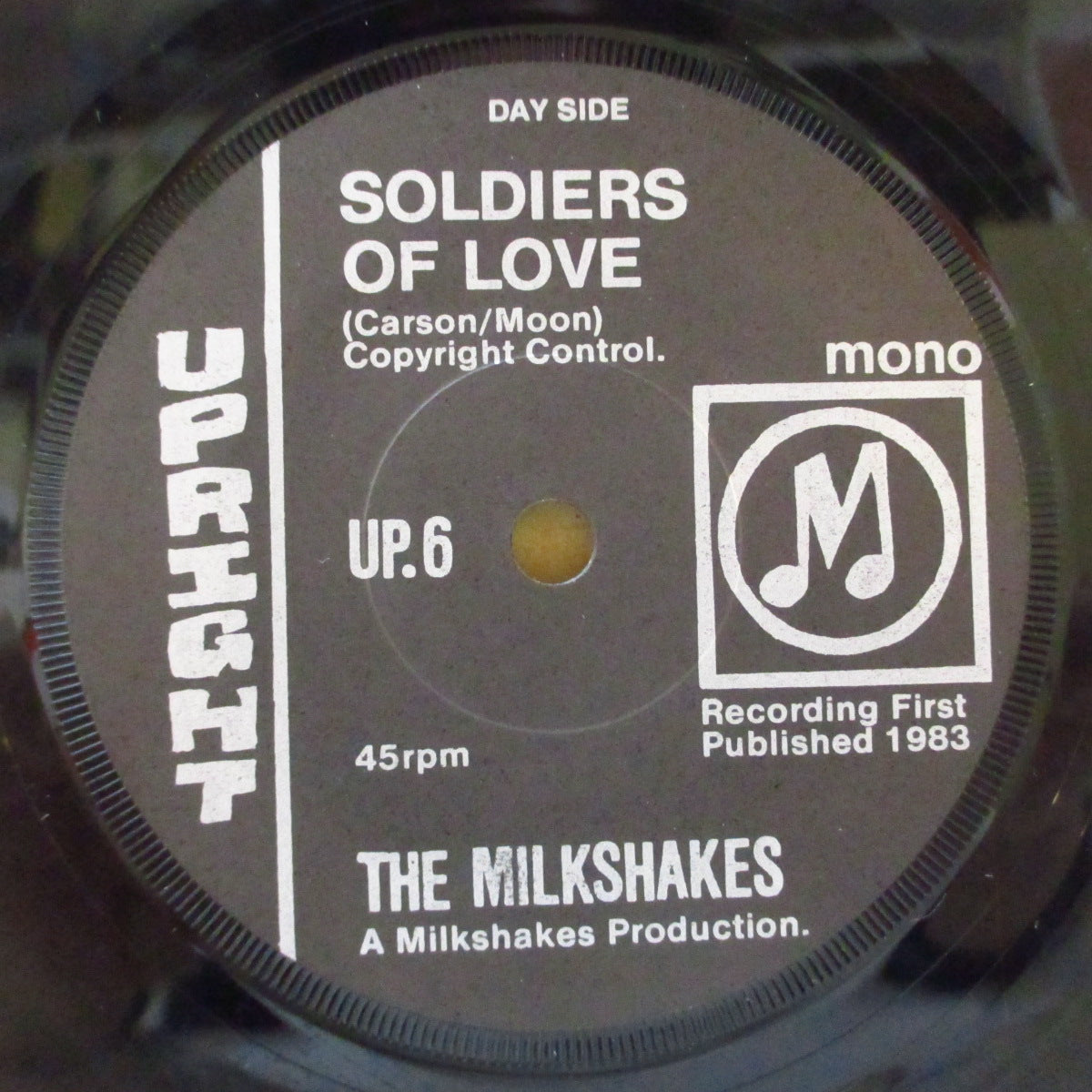 MILKSHAKES (ミルクシェイクス)  - Soldiers Of Love (UK オリジナル・モノラル 7インチ+表面コーティングジャケ)