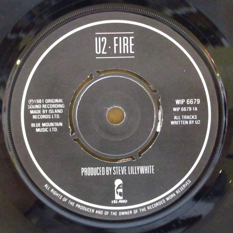 U2 - Fire (UK オリジナル 7インチ+光沢固紙ジャケ)