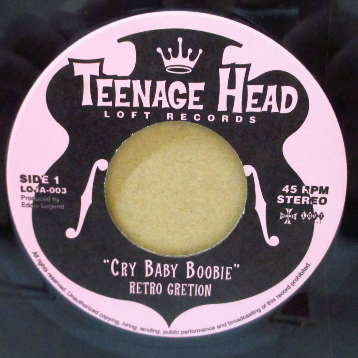 RETRO GRETION (レトロ・グレッション)  - Cry Baby Boobie / No Dogs (Japan '00 限定2,000枚 7インチ+ステッカー/光沢ソフト紙ジャケ)