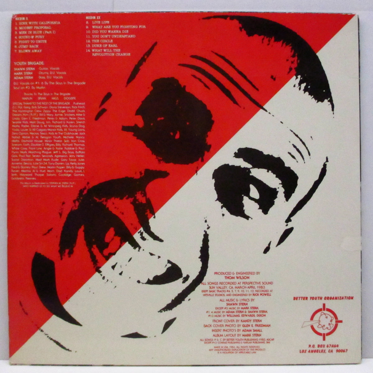 YOUTH BRIGADE (ユース・ブリゲイド)  - Sound & Fury (US '94 再発「黒盤」LP) '83年セカンドバージョン！