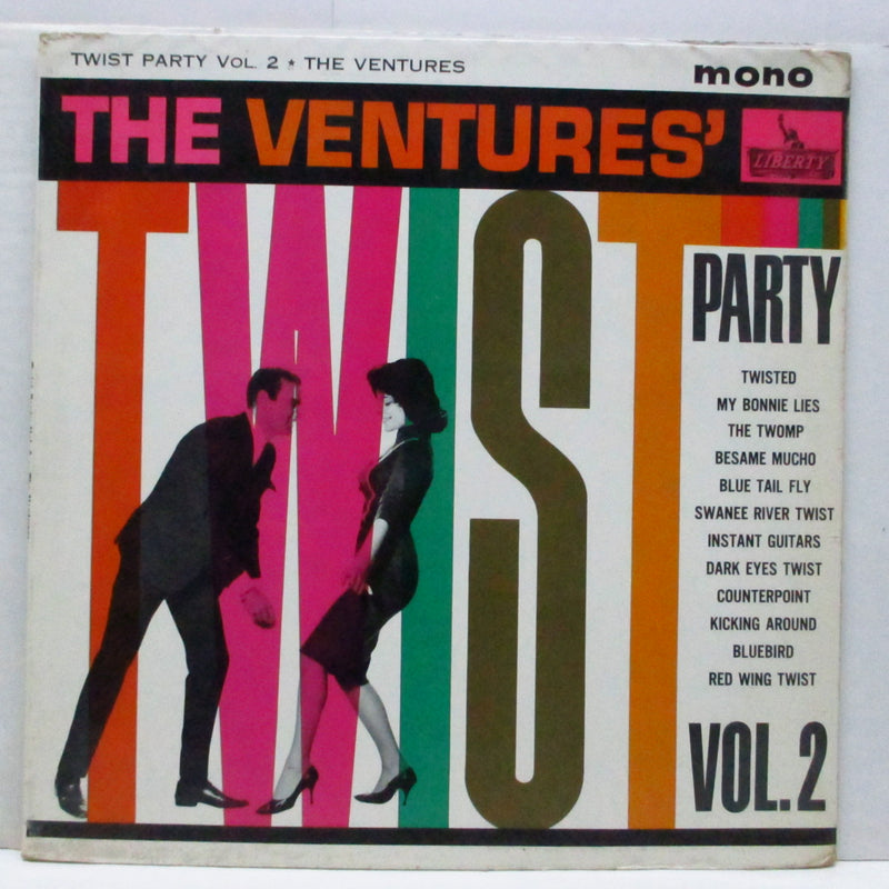 VENTURES (ベンチャーズ)  - Twist Party Vol.2 (UKオリジナル「モノラル」LP/表面コーティング折り返ジャケ