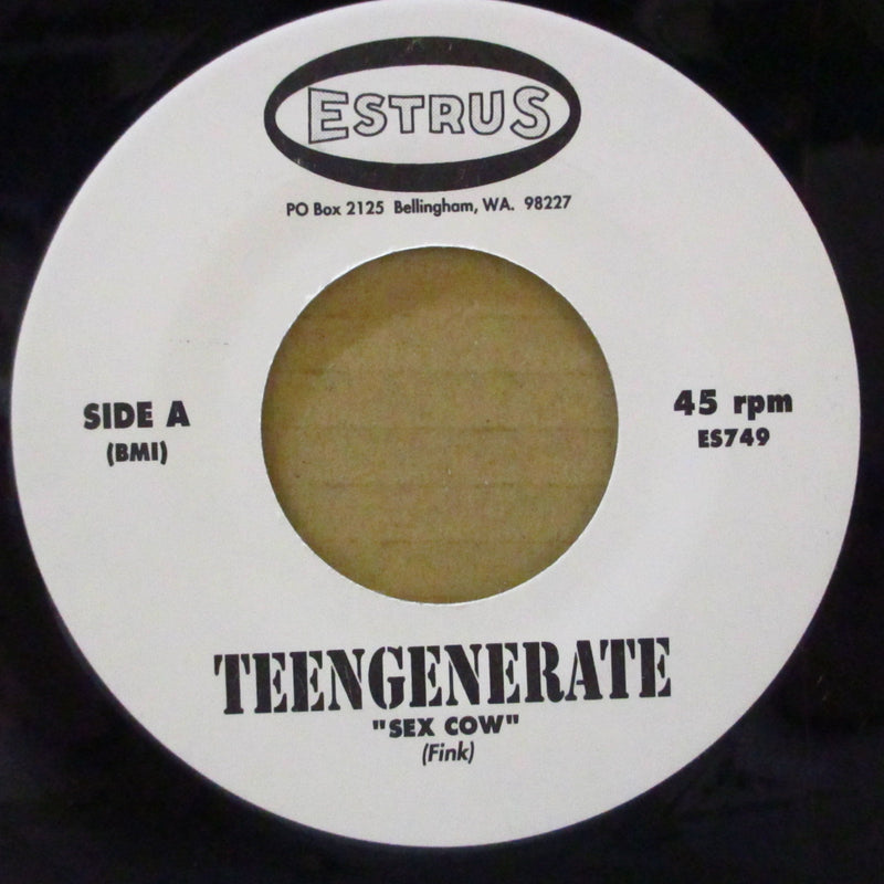 TEENGENERATE (ティーンジェネレイト)  - Sex Cow (US オリジナル「黒盤」7インチ+光沢ソフト紙ジャケ) 