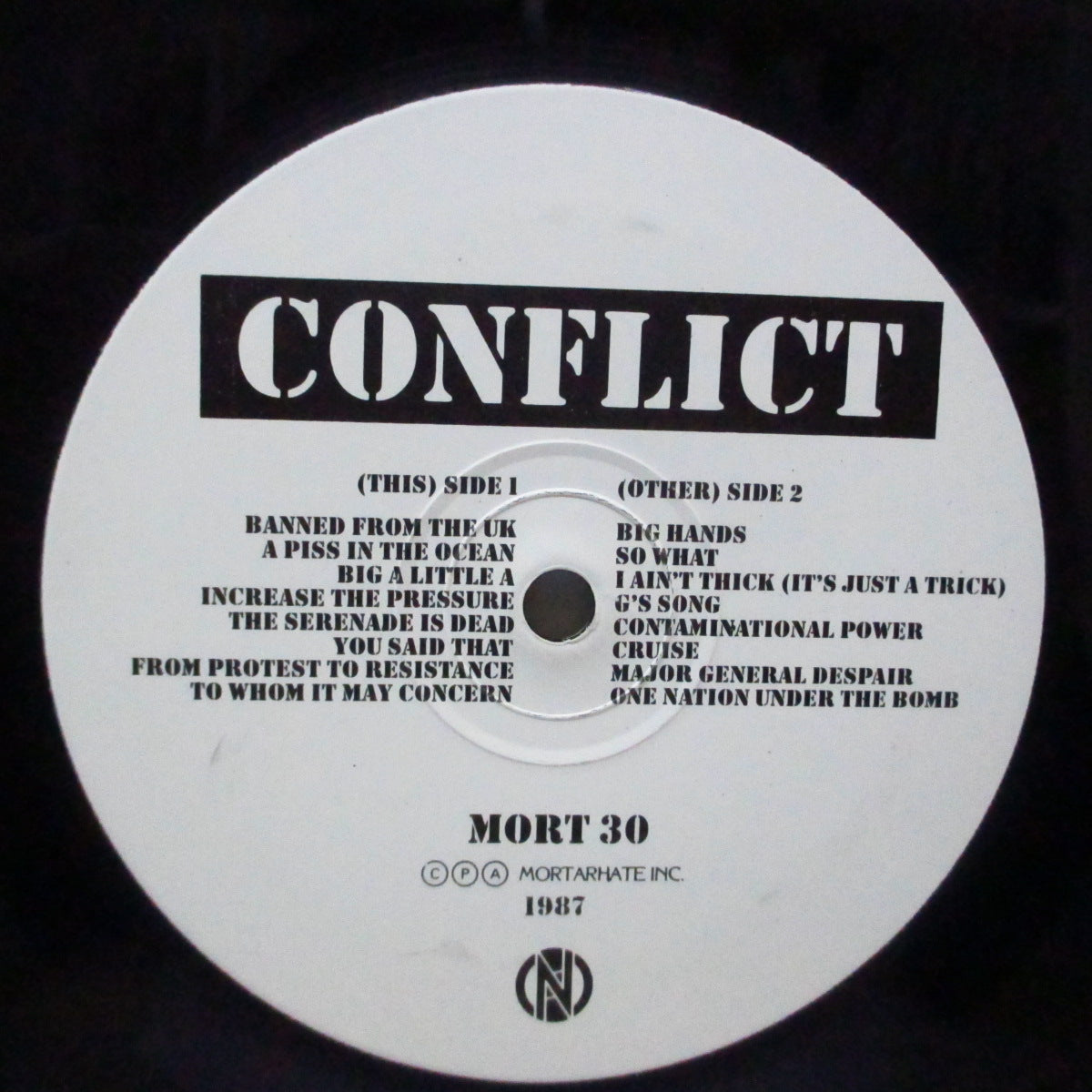 CONFLICT (コンフリクト)  - Turning Rebellion Into Money (UK 90's 再発 2xLP/両面光沢見開ジャケ) feat. スティーブ・イグノラント (Crass) !