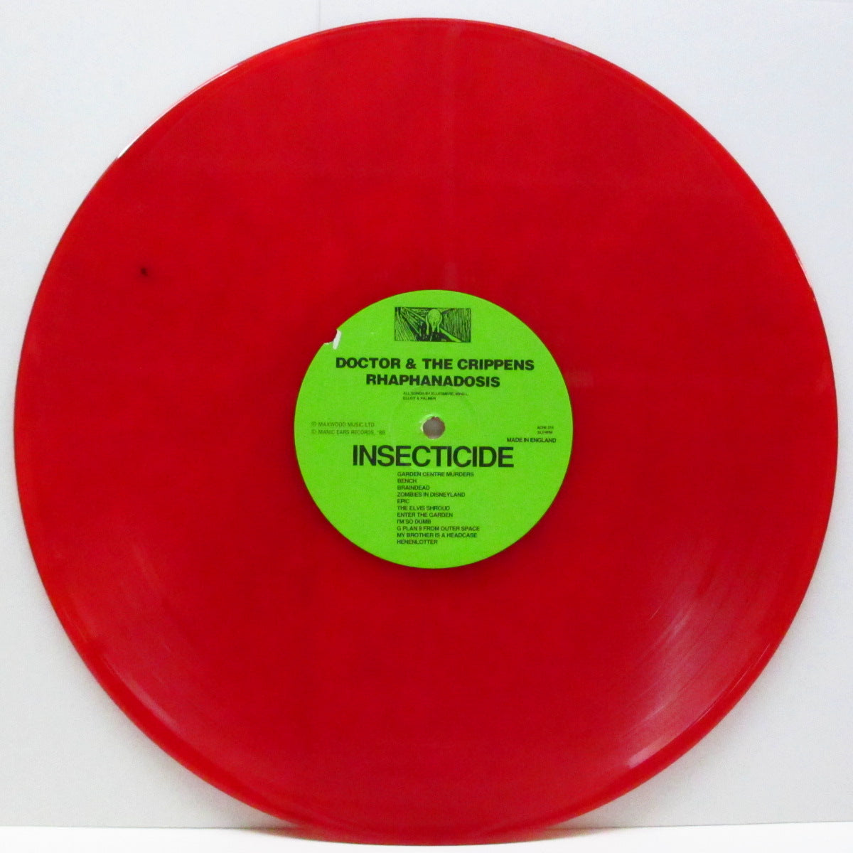 DOCTOR AND THE CRIPPENS (ドクター & ザ ・クリッペンズ)  - Raphanadosis (UK '89 限定再発「赤盤」LP+インナー/ステッカー付ジャケ）'89年セカンド！