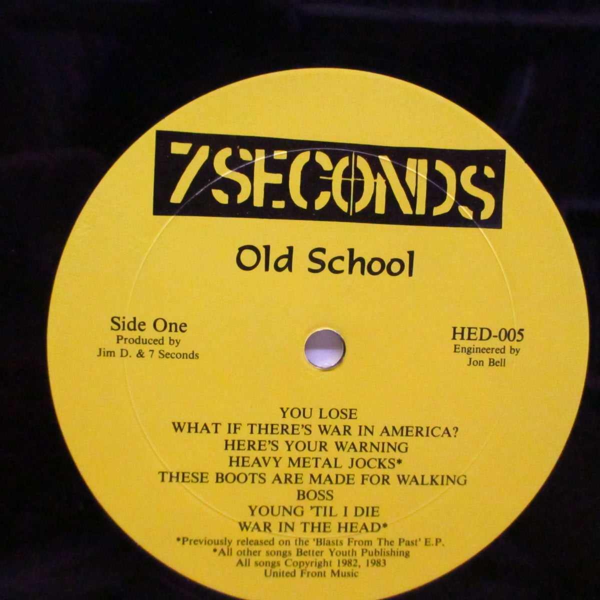 7 SECONDS (セブン・セカンズ) - Old School (US '91 初回オリジナル