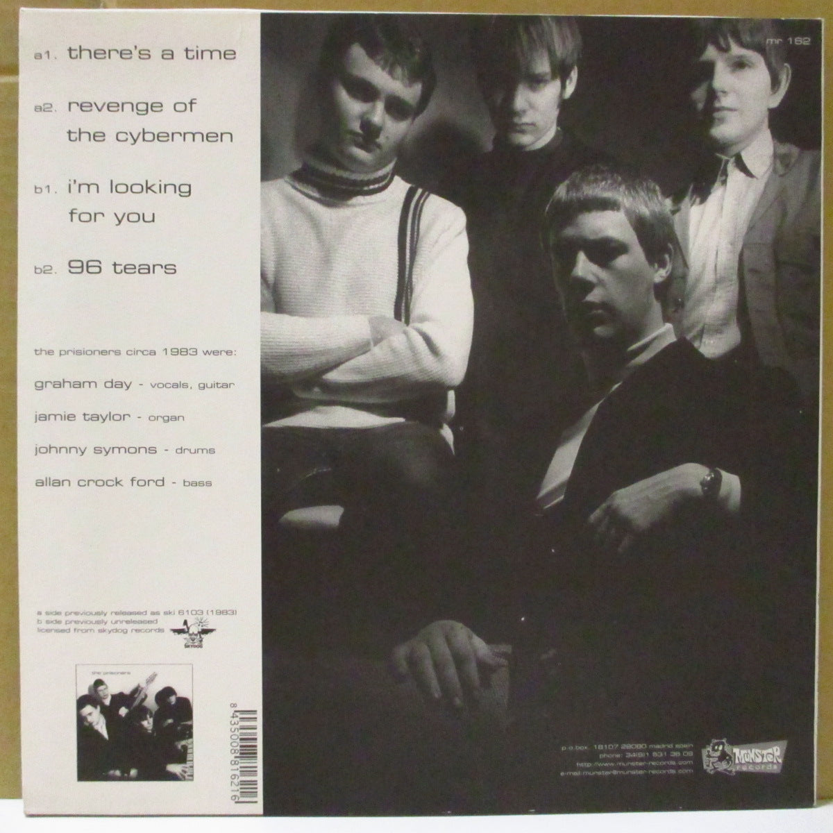 PRISONERS, THE (プリズナーズ)  - There's A Time +3 (Spain '99 再発4曲入り「黒盤」 10インチ)