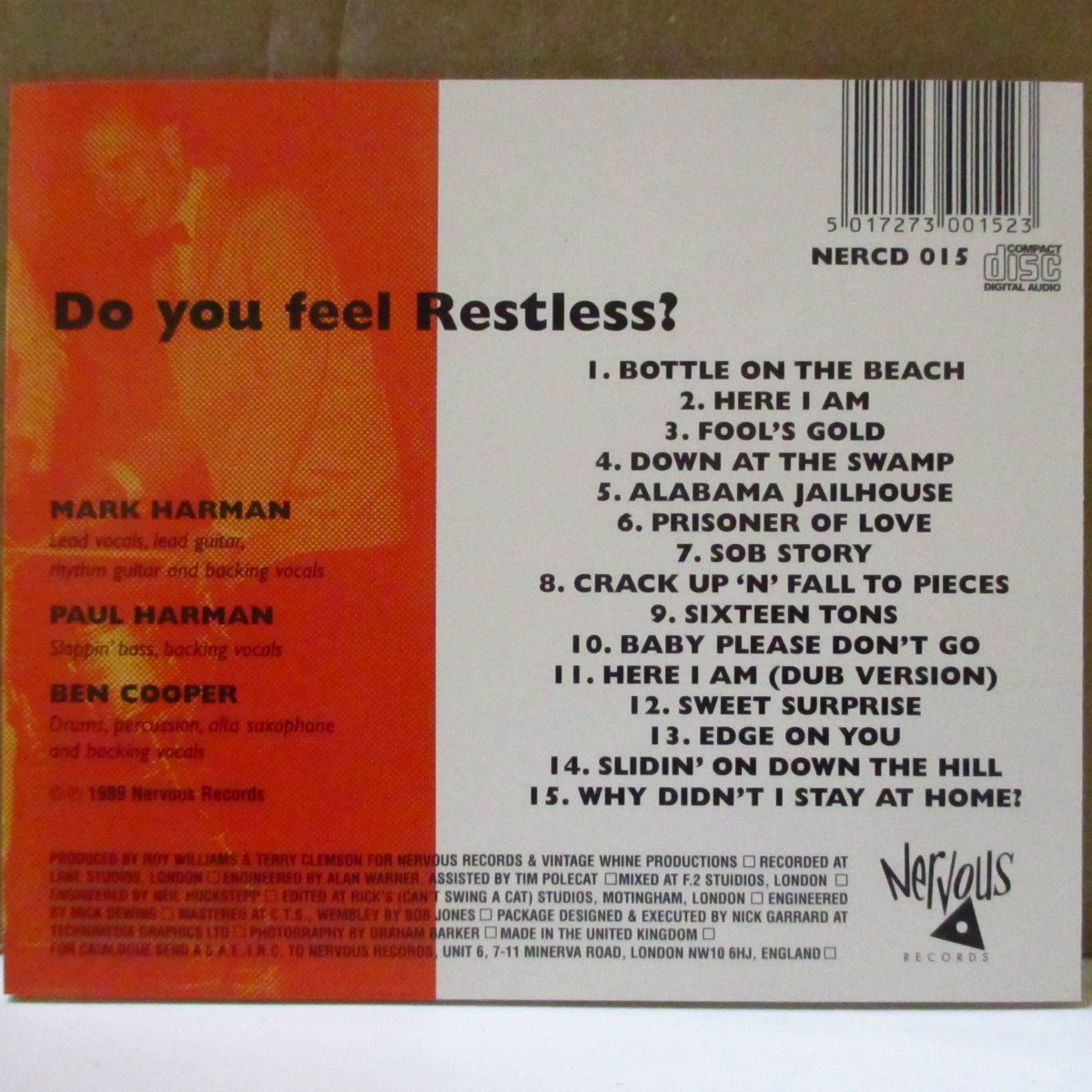 RESTLESS (レストレス)  - Do You Deel Restless? (UK '89 再発 CD) '84年2ndアルバム