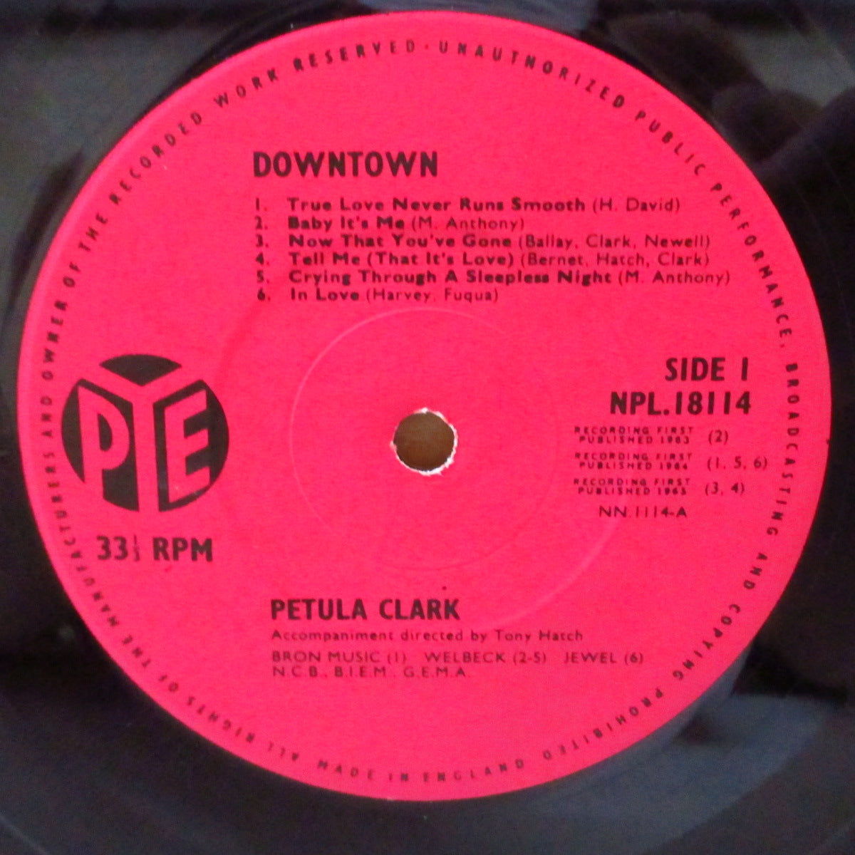 PETULA CLARK (ペトゥラ・クラーク)  - Downtown (UK '65 オリジナル・モノラル LP/表面コーティング折り返しジャケ) '65年名作アルバム！