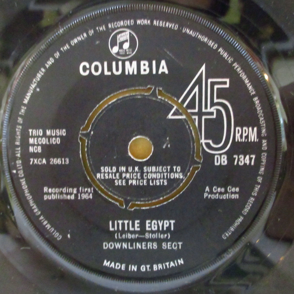 DOWNLINERS SECT (ダウンライナーズ・セクト)  - Little Egypt (UK '64 オリジナル「ラウンドセンター」7インチ+カンパニースリーブ)