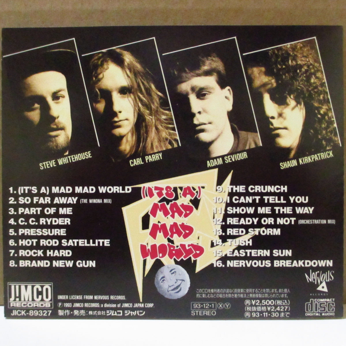 FRENZY (フレンジー)  - (It's A) Mad, Mad World (Japan オリジナル CD+帯, インサート) '93年6thアルバム