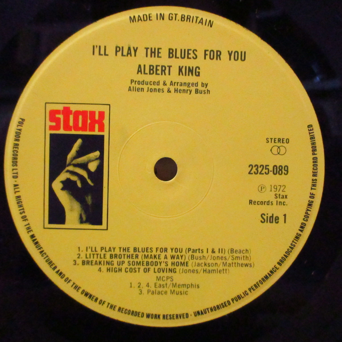 ALBERT KING (アルバート・キング)  - I'll Play The Blues For You (UK '72 オリジナル・ステレオ LP/両面コーティング・ジャケ) 近年稀な美品！