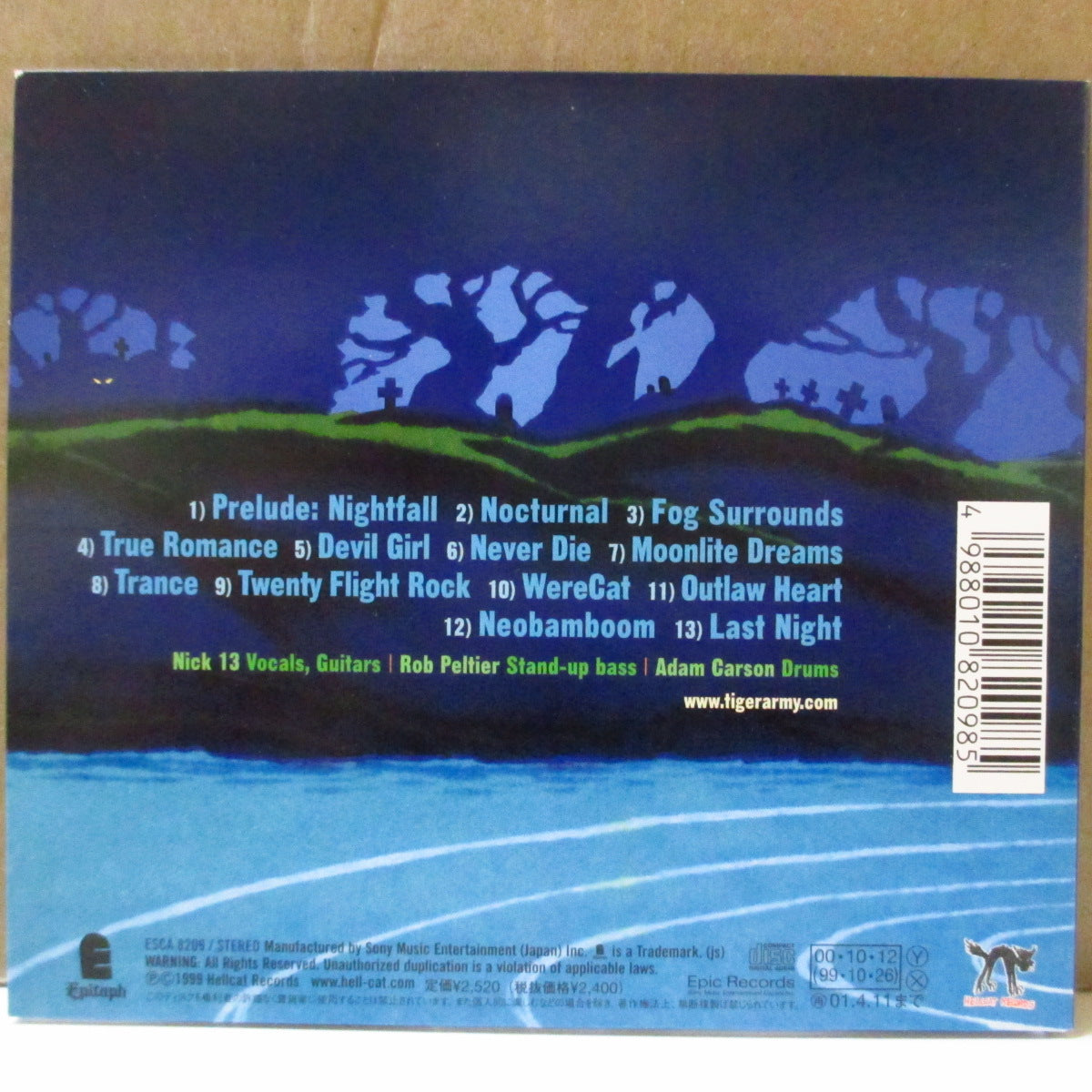 TIGER ARMY (タイガー・アーミー)  - S.T. <1st Album> (Japan オリジナル CD+帯, ブックレット/デジパックケース) '00年1stアルバム