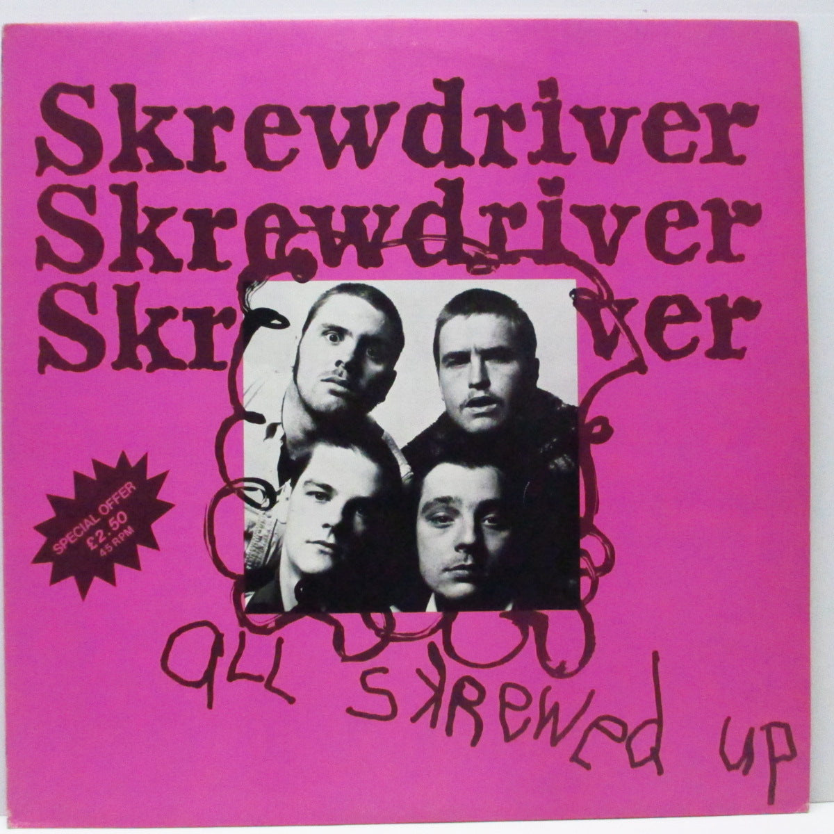 SKREWDRIVER (スクリュードライバー)  - All Skrewed Up (UK オリジナル「#WIK 3」 LP/ピンクジャケ「#CH 3」）'77年ファースト！