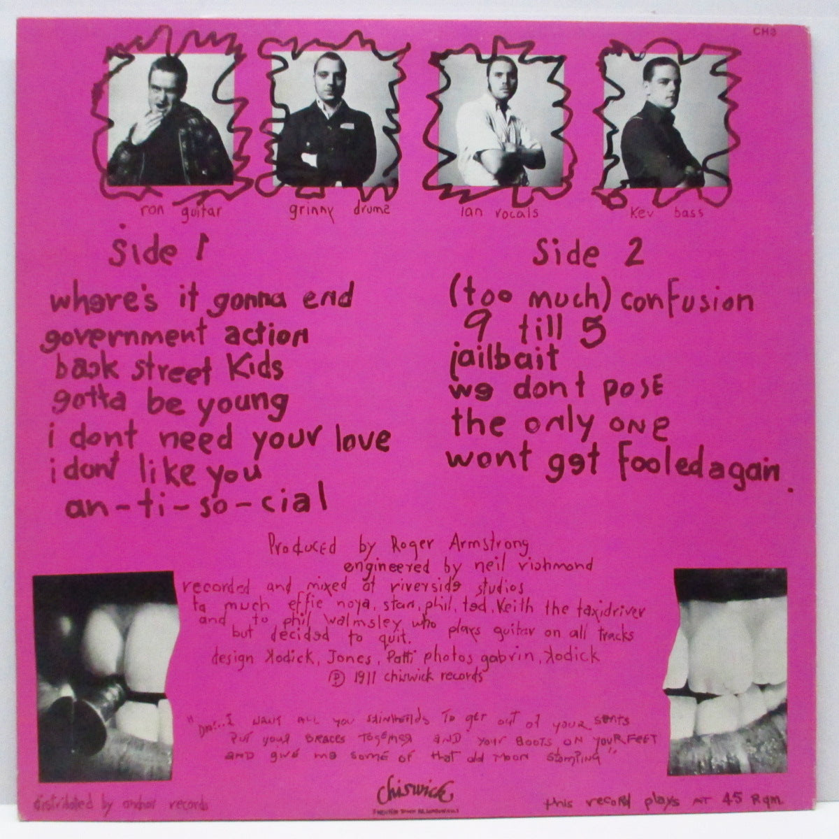 SKREWDRIVER (スクリュードライバー)  - All Skrewed Up (UK オリジナル「#WIK 3」 LP/ピンクジャケ「#CH 3」）'77年ファースト！