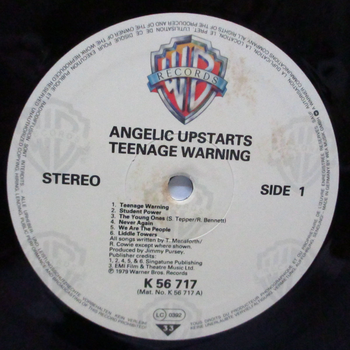 ANGELIC UPSTARTS (エンジェリック・アップスターツ)  - Teenage Warning (EU 80's 再発 LP) '79年ファースト！