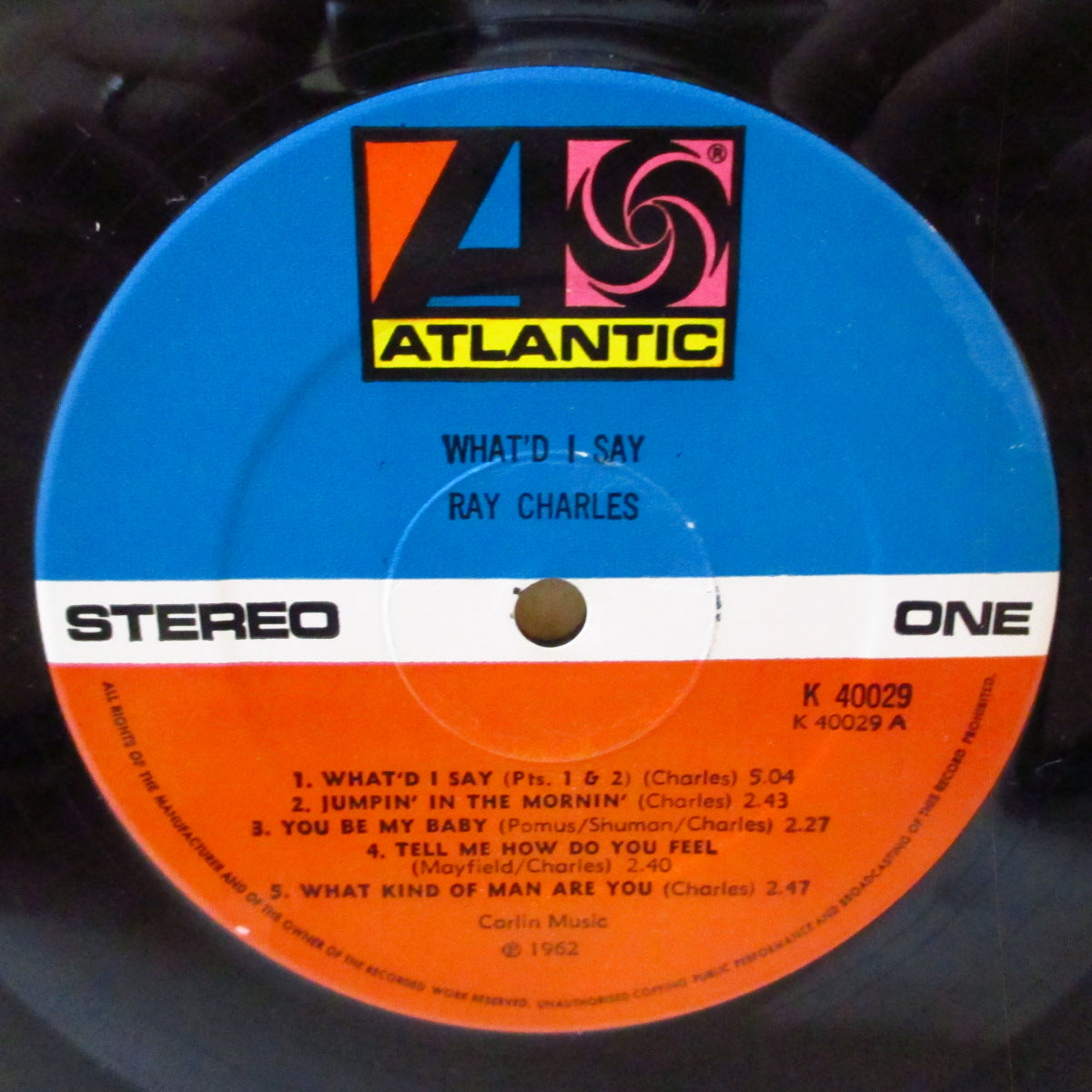 RAY CHARLES (レイ・チャールズ)  - What'd I Say ! (UK '72 再発「（ワーナー・ロゴ無し）青＆オレンジ・ラベ」ステレオLP/表面コーティング・ジャケ)英独自ジャケ！