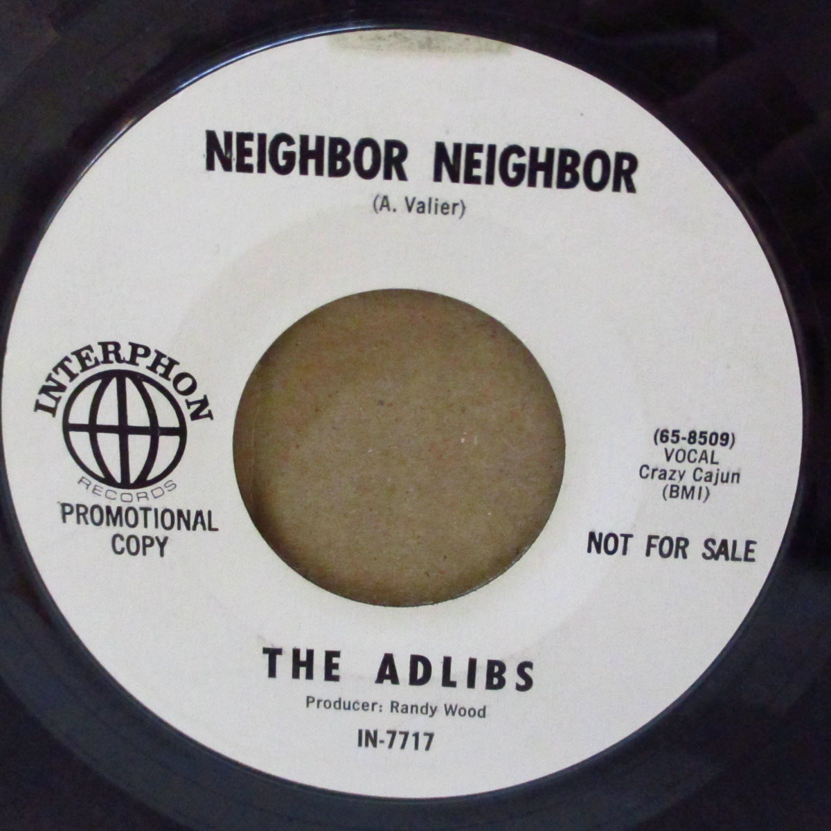 ADLIBS (ジ・アドリブス)  - Neighbour Neighbour (US '65 プロモ 7インチ)英ブルーアイドMODビート・バンド、ポップコーン名曲のMODノーザンカバー2サイダー！