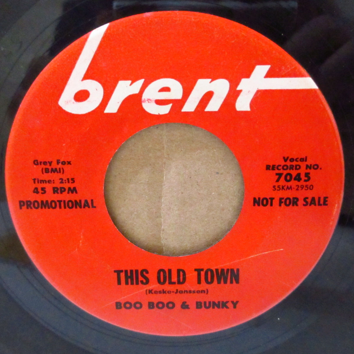 BOO BOO & BUNKY (ブー・ブー＆バンキー)  - This Old Town / Turn Around (US '65 プロモ・クレジット・ラベ7インチ) アップテンポ・MOD-R&Bガレージ！