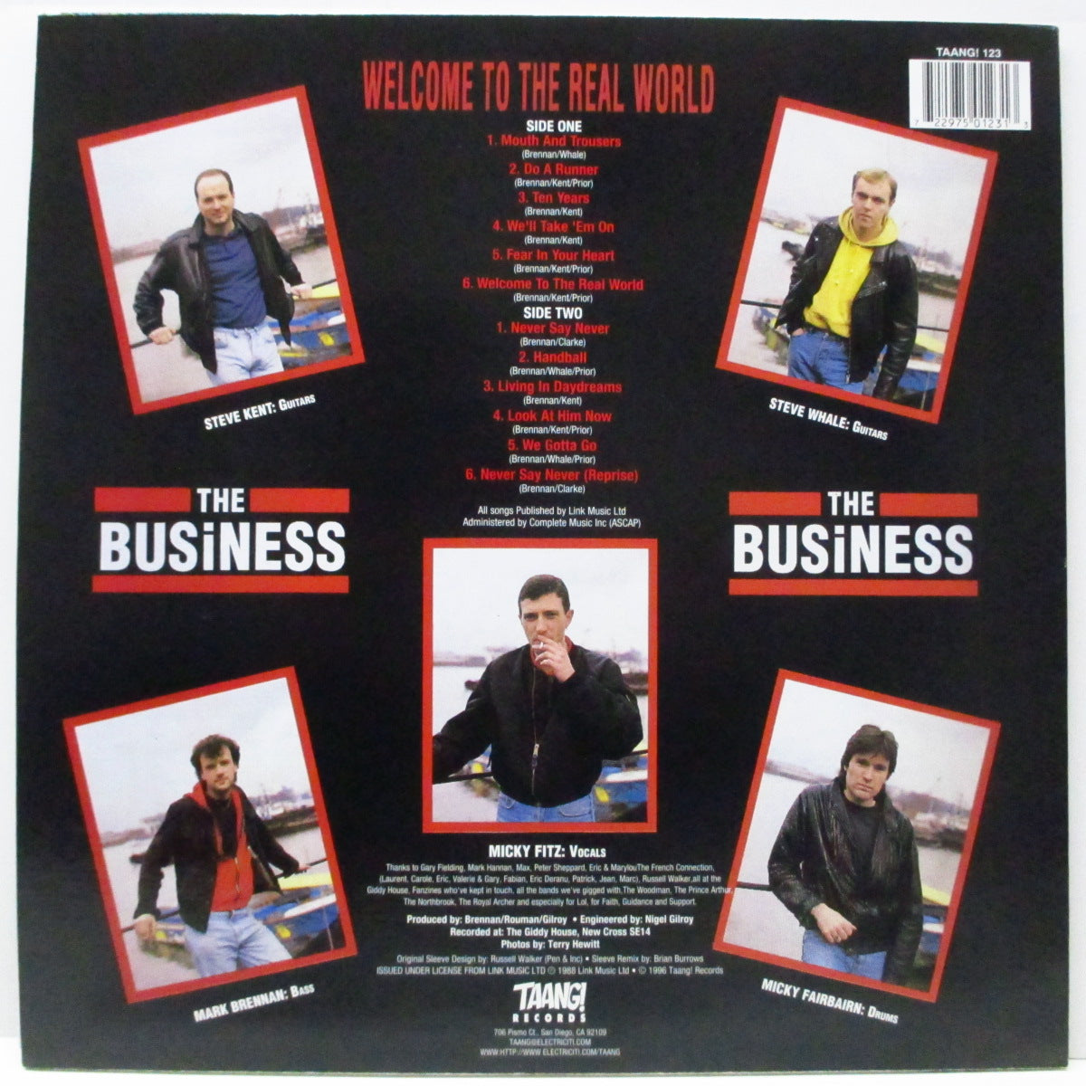 BUSINESS, THE (ザ・ビジネス)  - Welcome To The Real World (US '96 再発「ブラックヴァイナル」LP/ Taang! 123) '88年サード！