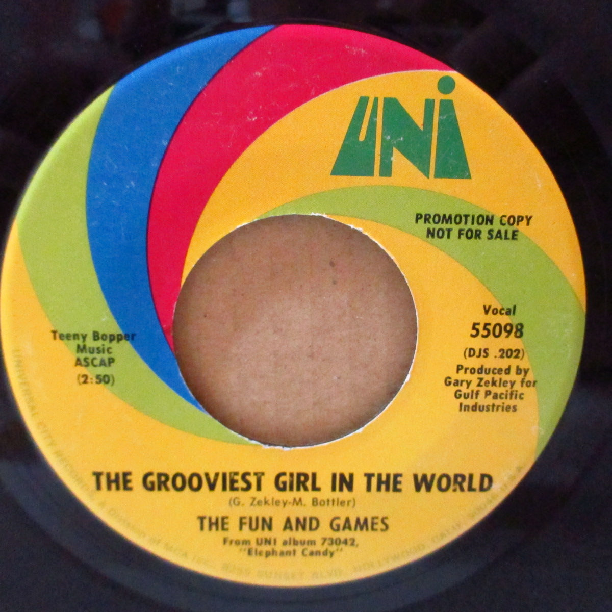 FUN AND GAMES, THE (ザ・ファン・アンド・ゲームス)  - The Grooviest Girl In The World (US '68 プロモ「両面同曲」7インチ)バブルガム・ポップ名曲 & サイケ・ポップ！