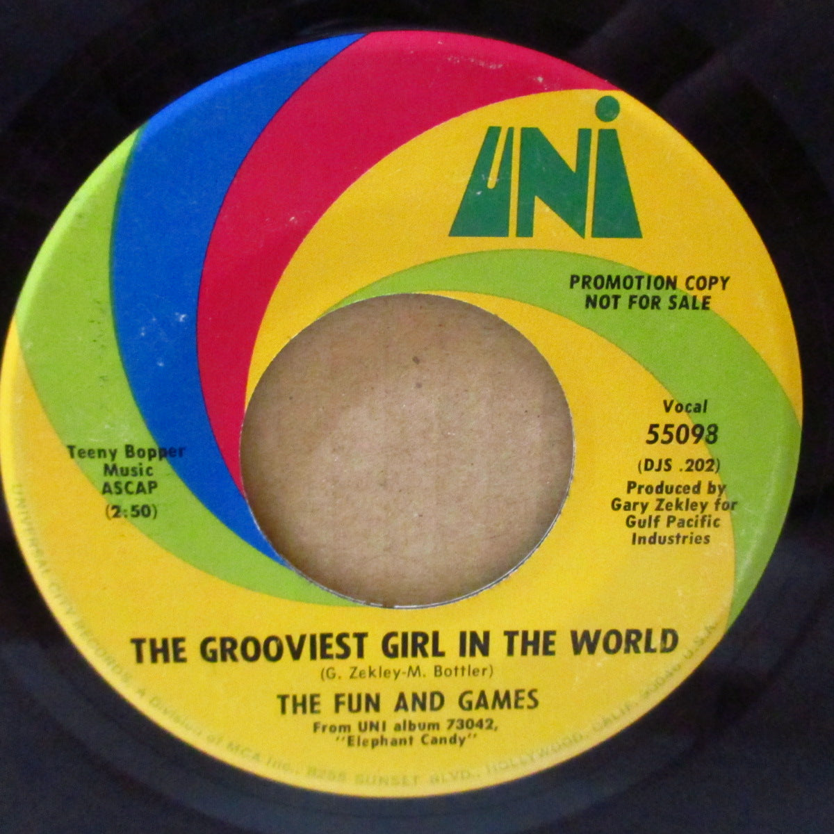 FUN AND GAMES, THE (ザ・ファン・アンド・ゲームス)  - The Grooviest Girl In The World (US '68 プロモ「両面同曲」7インチ)バブルガム・ポップ名曲 & サイケ・ポップ！