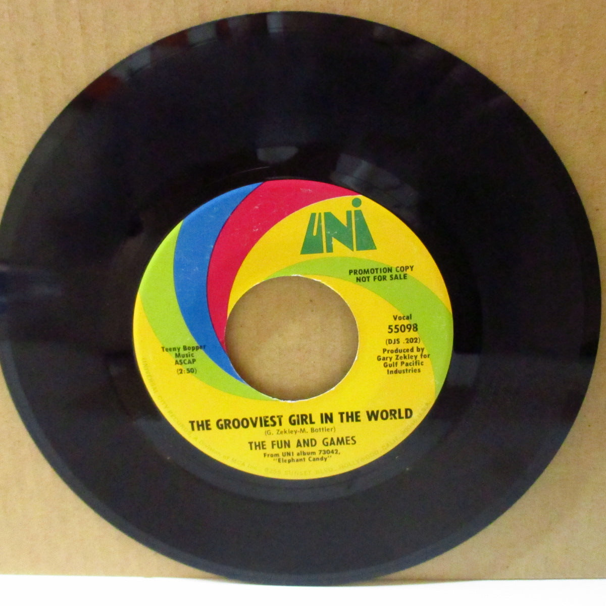 FUN AND GAMES, THE (ザ・ファン・アンド・ゲームス)  - The Grooviest Girl In The World (US '68 プロモ「両面同曲」7インチ)バブルガム・ポップ名曲 & サイケ・ポップ！