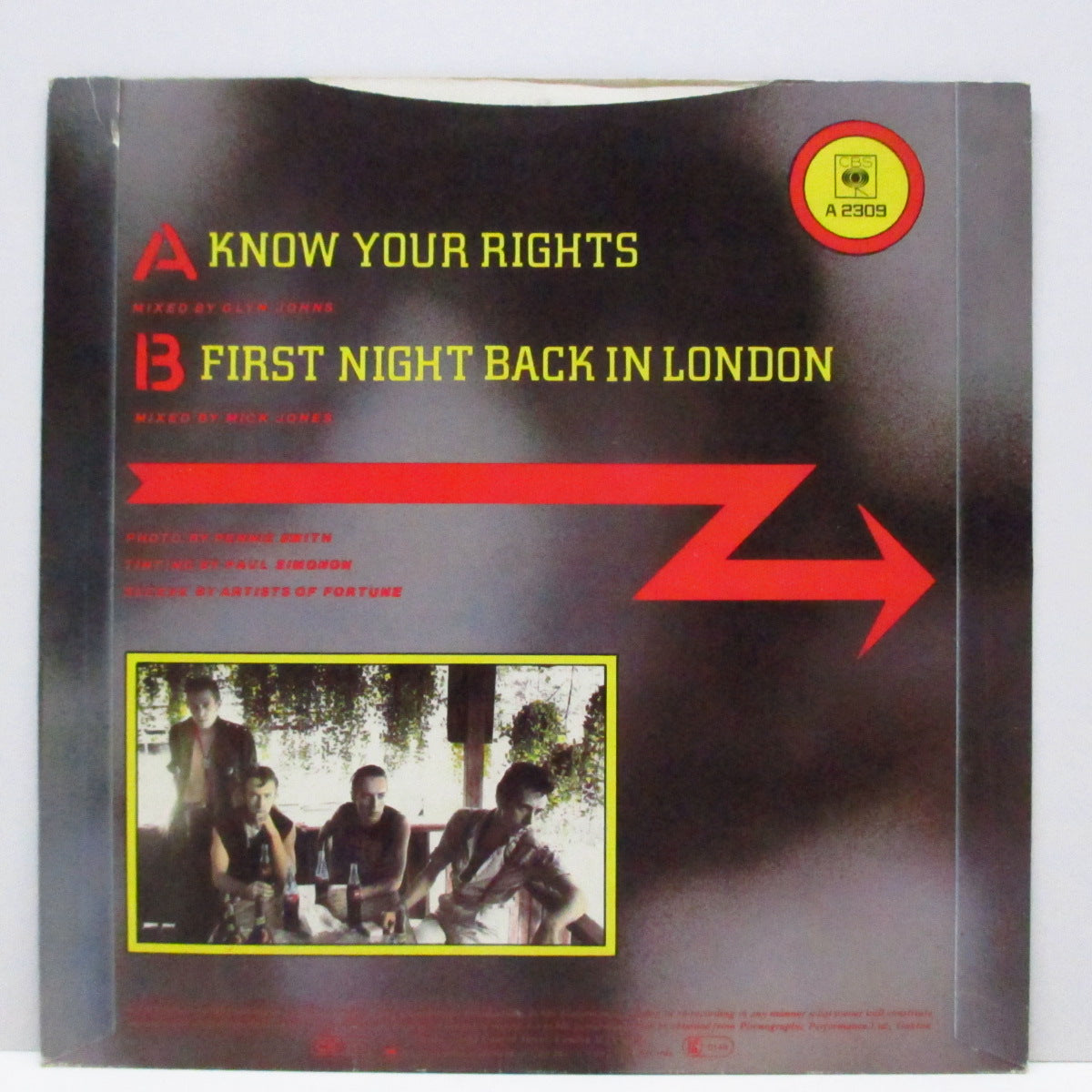 CLASH, THE (ザ・クラッシュ)  - Know Your Rights (UK オリジナル 7"+初回円形ステッカー/光沢固紙折り返しジャケ)