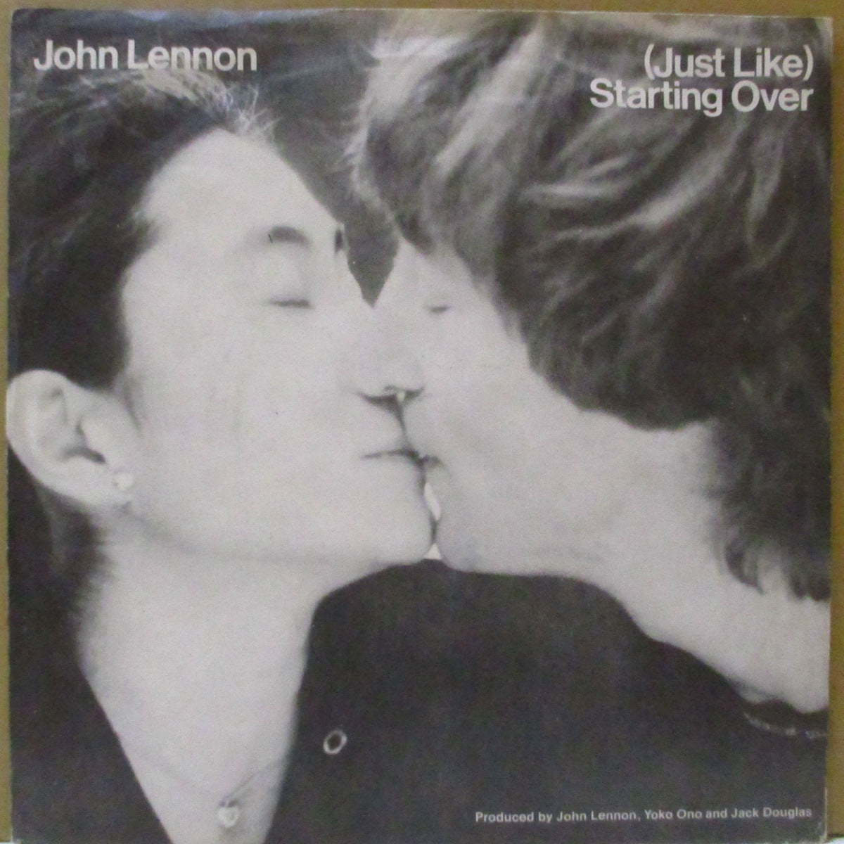 JOHN LENNON (ジョン・レノン)  - (Just Like) Starting Over (UK '80 オリジナル「紙ラベ・フラットセンター」7インチ+ソフト紙ジャケ)