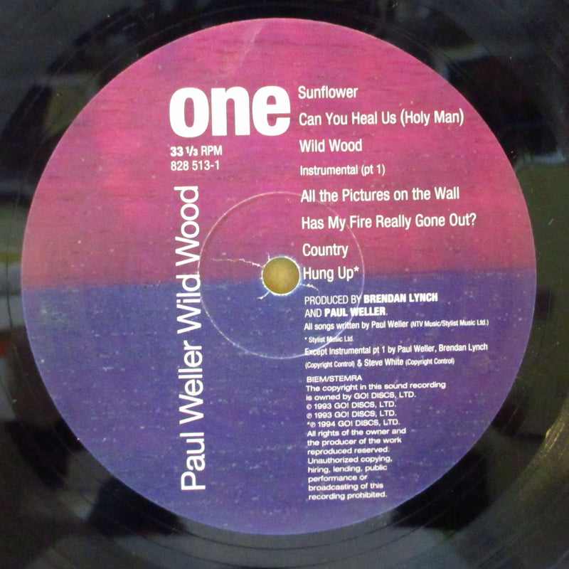 PAUL WELLER (ポール・ウェラー)  - Wild Wood (UK-EU '94 セカンドプレス LP+固紙インナー, ポスター/ステッカー付き見開きジャケ)