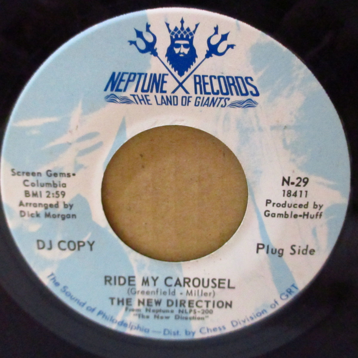 NEW DIRECTION, THE (ザ・ニュー・ダイレクションズ)  - Ride My Carousel / Didn't We (USプロモ・クレジット・ラベ 7インチ) 清涼ラテン調サンシャイン・ポップ！