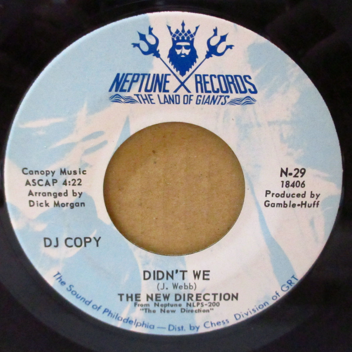 NEW DIRECTION, THE (ザ・ニュー・ダイレクションズ)  - Ride My Carousel / Didn't We (USプロモ・クレジット・ラベ 7インチ) 清涼ラテン調サンシャイン・ポップ！
