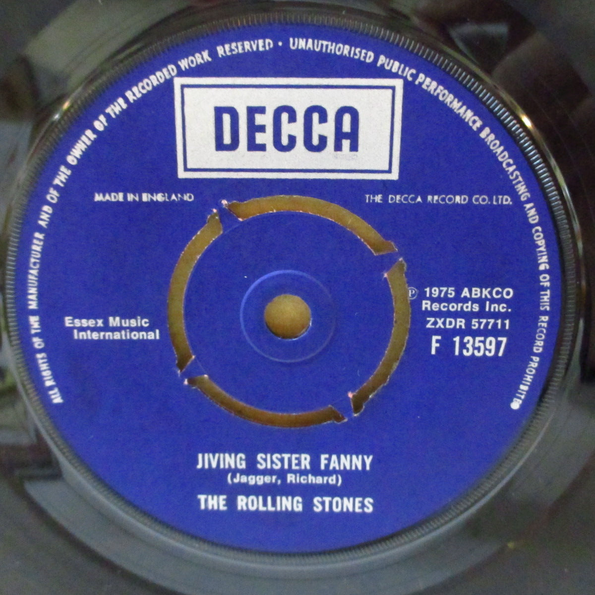 ROLLING STONES (ローリング・ストーンズ)  - Out Of Time (UK '75 再発「ラウンドセンター」 7インチ+カンパニースリーブ)名曲カップリング再発