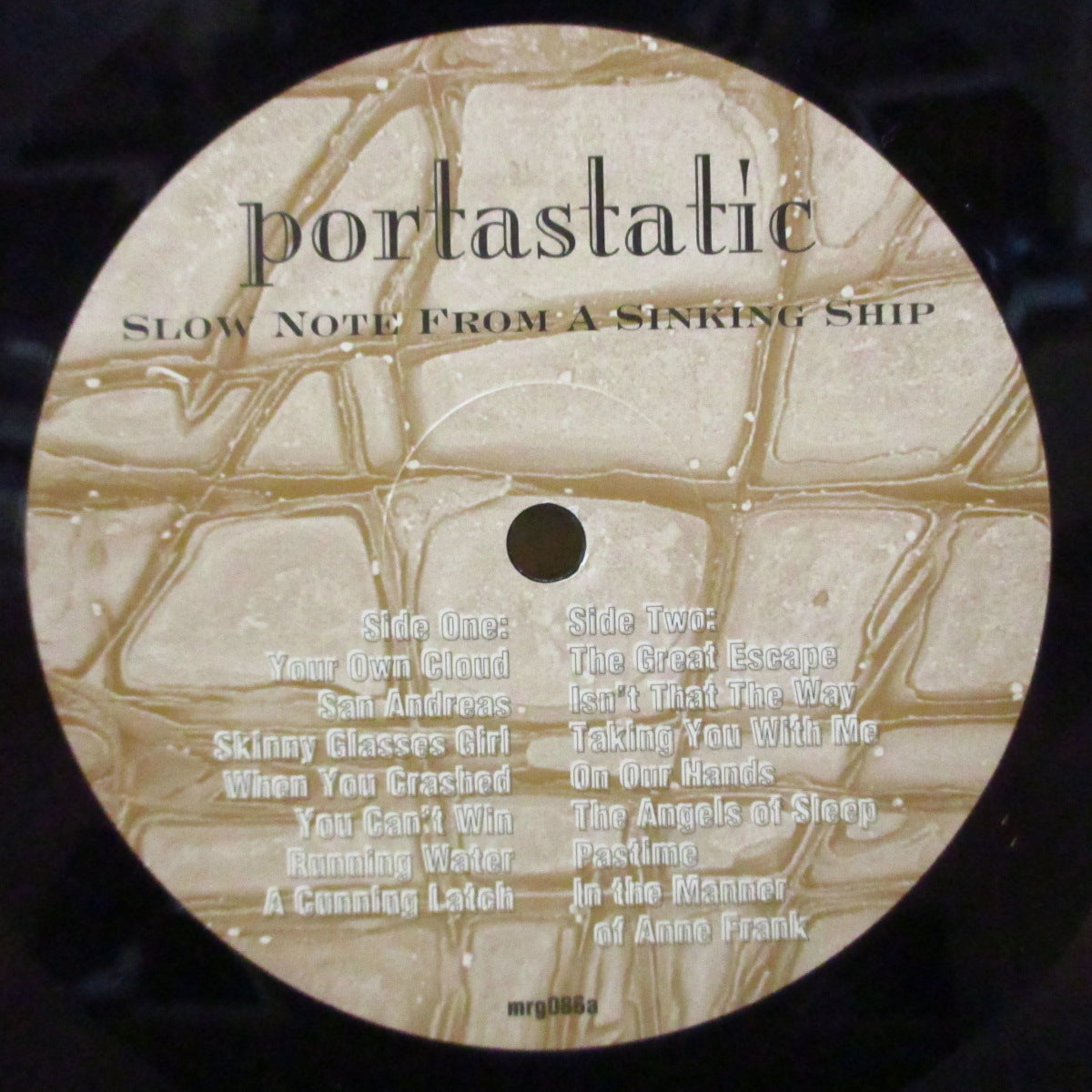 PORTASTIC (ポータスティック = Superchunk マック・マッコーハンのサイドプロジェクト)  - Slow Note From A Sinking Ship (US オリジナル LP+インナー/ざら紙ジャケ) '95年2ndアルバム