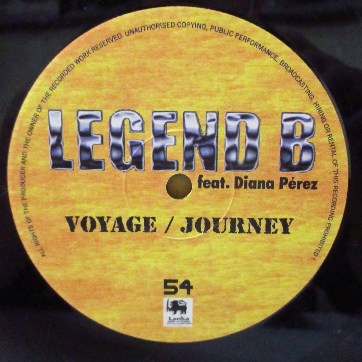 LEGEND B Feat. DIANA PEREZ (レジェンドB・フィーチャリング・ダイアナ・ペレス)  - Voyage +2 (German '01 オリジナル3曲入りB面のみ33回転 12インチ/レアステッカー付きダイカットスリーブ)