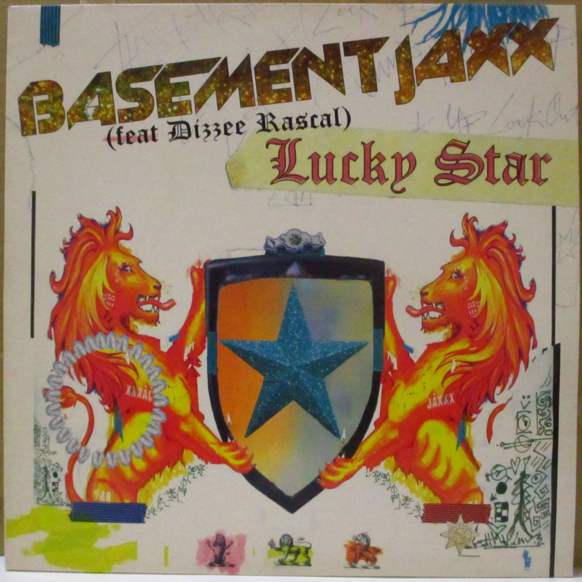 BASEMENT JAXX Feat DIZZEE RASCAL (ベースメント・ジャックス / ディジー・ラスカル)  - Lucky Star (UK '03 オリジナル3バージョン収録33回転 12インチ)