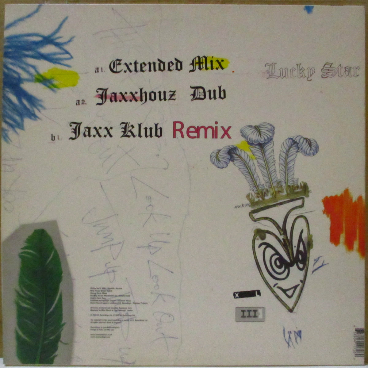 BASEMENT JAXX Feat DIZZEE RASCAL (ベースメント・ジャックス / ディジー・ラスカル)  - Lucky Star (UK '03 オリジナル3バージョン収録33回転 12インチ)