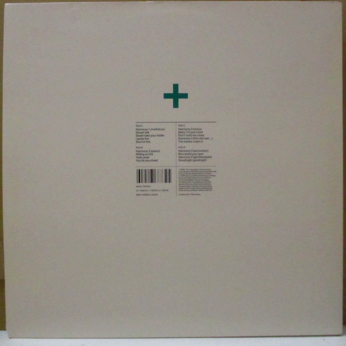 SPIRITUALIZED (スピリチュアライズド)  - Songs In A&E (EU オリジナル「黒盤」 2xLP+インナー/光沢見開きジャケ)