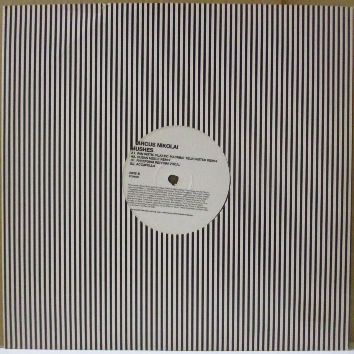 MARCUS NIKOLAI (マーカス・ニコライ)  - Bushes (UK '04 再発4曲入り33回転 12インチ/ダイカットスリーブ)
