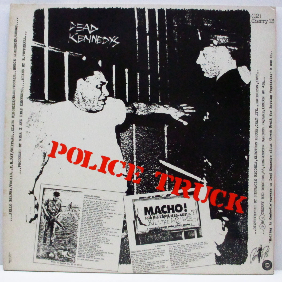 DEAD KENNEDYS (デッド・ケネディーズ)  - Holiday In Cambodia (UK 80's 再発「MPO」プレス 12" ) 英国のみの12"バージョン！