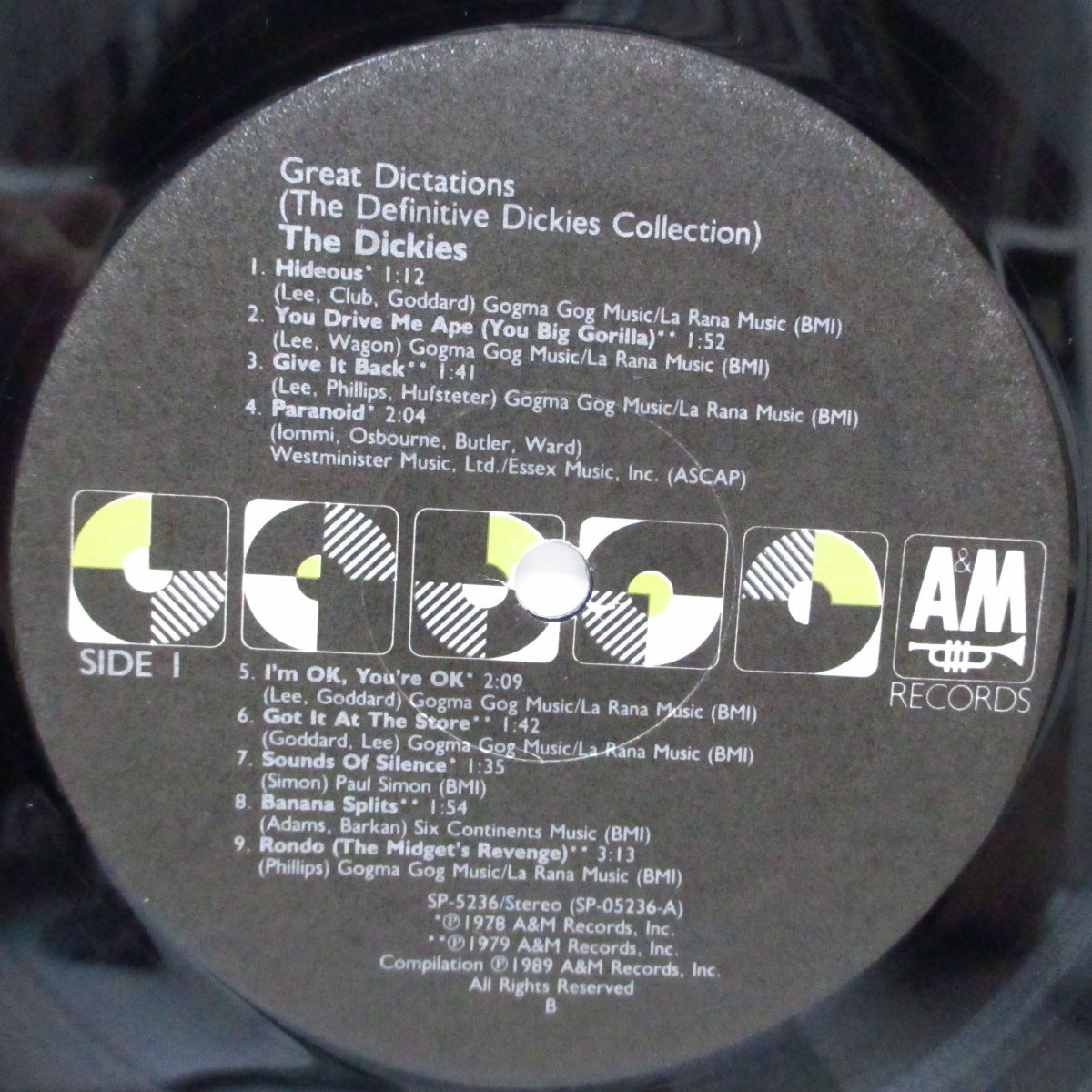 DICKIES, THE (ディッキーズ)  - Great Dictations : The Definitive Dickies Collection (US オリジナル LP) 16曲入りベスト！