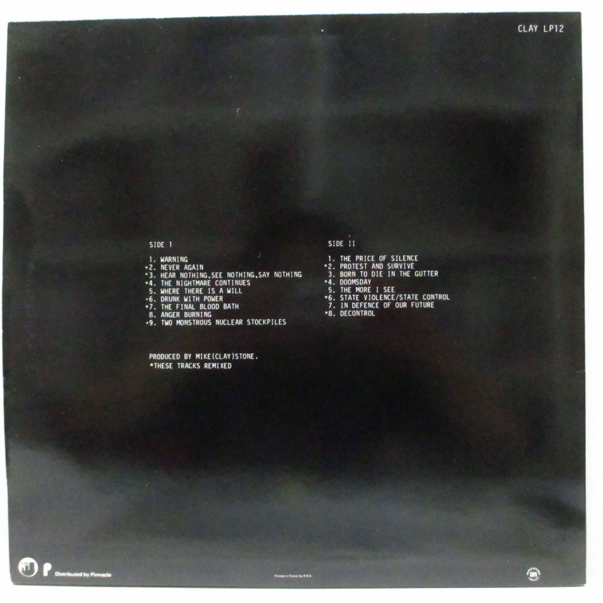 DISCHARGE (ディスチャージ)  - Never Again (UK '89 再発「ブラックヴァイナル」LP+インナー) 17曲入りベスト！