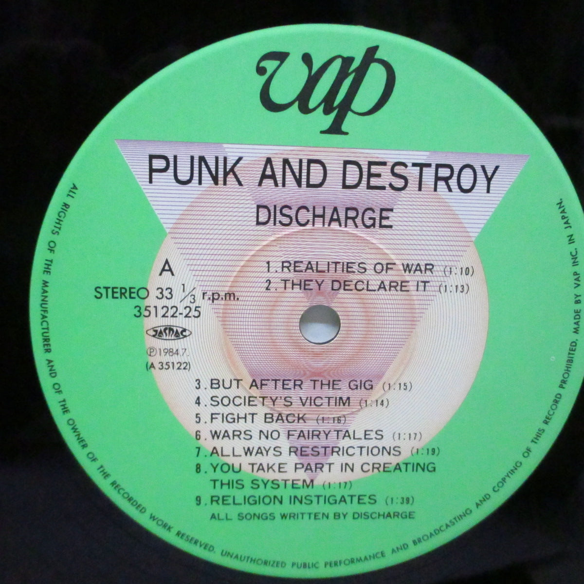 DISCHARGE (ディスチャージ)  - Punk And Destroy (Japan オリジナル LP/帯欠）