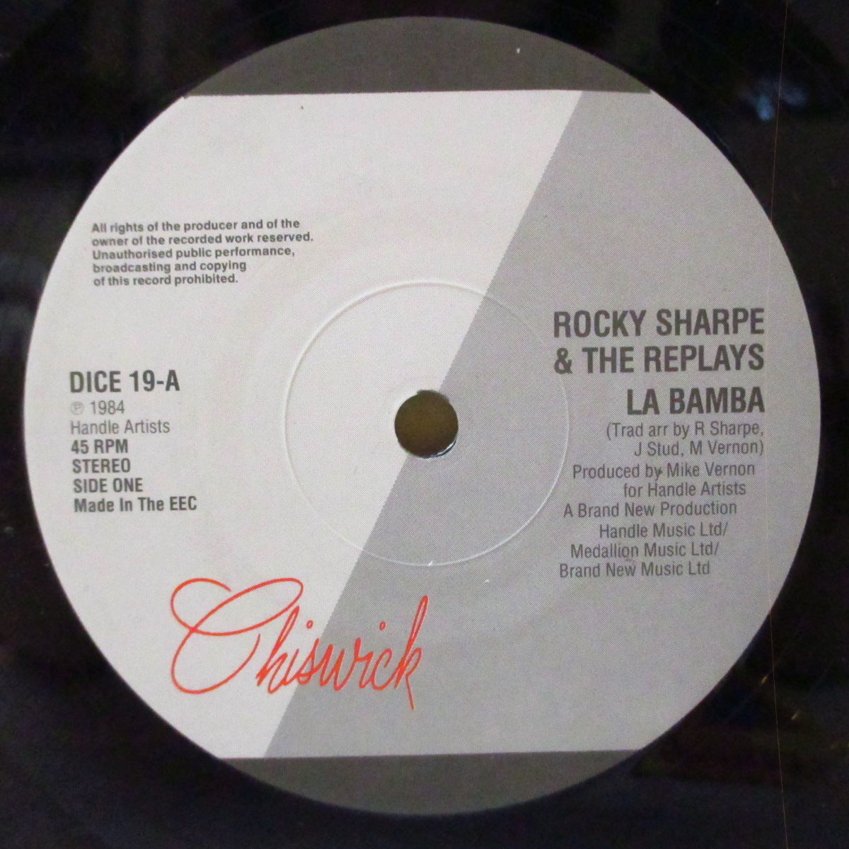 ROCKY SHARPE & THE REPLAYS (ロッキー・シャープ&ザ・リプレイズ)  - La Bamba / Take My Hand (UK オリジナル 7インチ+光沢ソフト紙ジャケ)