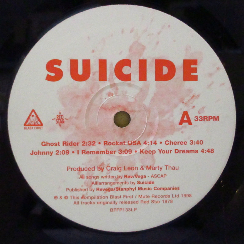 SUICIDE (スーサイド)  - S.T. < 1st Album > (UK '98 再発 2xLP+ソフト紙インサート)